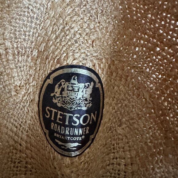 Stetson Roadrunner Straw Hat Western Style Hatband & Interior Band Brown - Picture 5 of 7